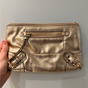 Michael Kors Metallic Gold Wristlet